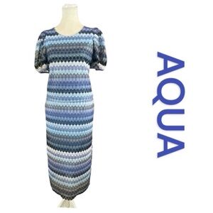 AQUA 2-Piece Set Top/Skirt, Fully Lined, Top Size S, Skirt Size XS.